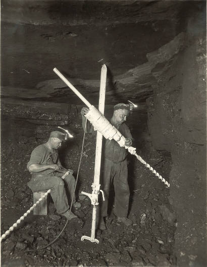 Miner with drill